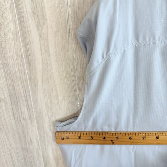 Columbia Shirt Mens Medium Omni-Shade Short Sleeve Gray Outdoor Fishing Vented - Picture 9 of 10